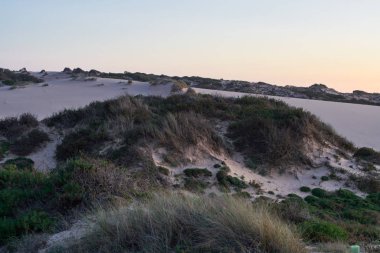Praia do Guincho Plajı 'ndaki kum tepeleri