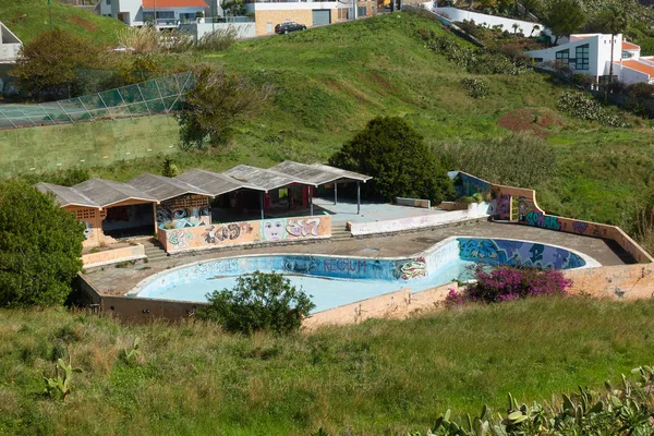 Opuštěný Bazén Canicu Poblíž Funchalu Madeira — Stock fotografie