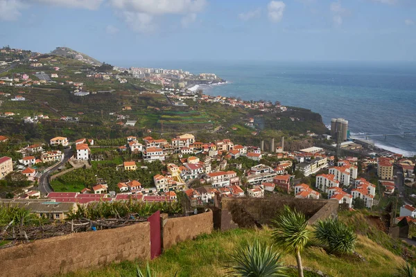 Utsikt Över Miradouro Torre Från Atlantkusten Med Kaktus Camara Lobos — Stockfoto