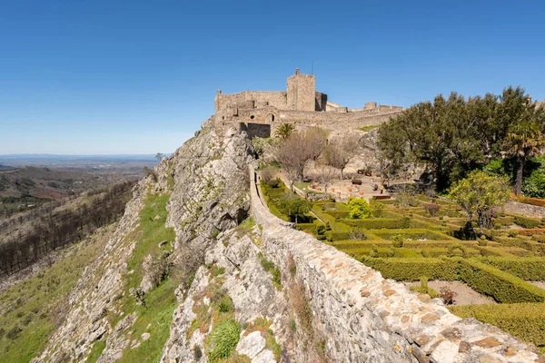 Village Marvao Vár Tetején Egy Hegy Portugáliában — Stock Fotó