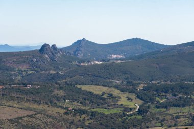 Portekiz, Alentejo 'daki Marvao çevresindeki manzara dağları