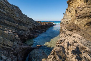 Portekiz 'deki Praia da Samoqueira plajı