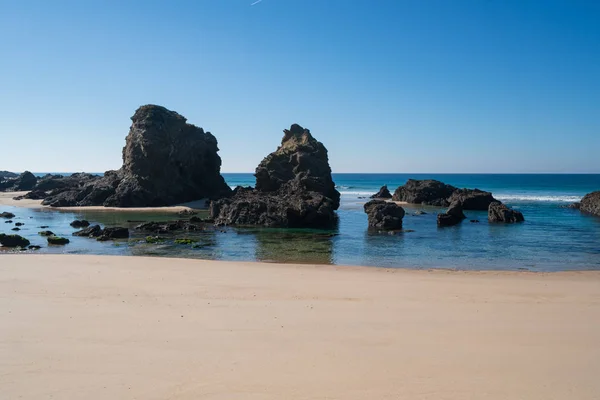 Stranden Praia Samoqueira Portugal — Stockfoto