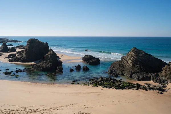 Stranden Praia Samoqueira Portugal — Stockfoto
