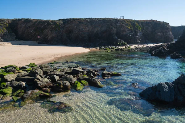 Stranden Praia Samoqueira Portugal — Stockfoto