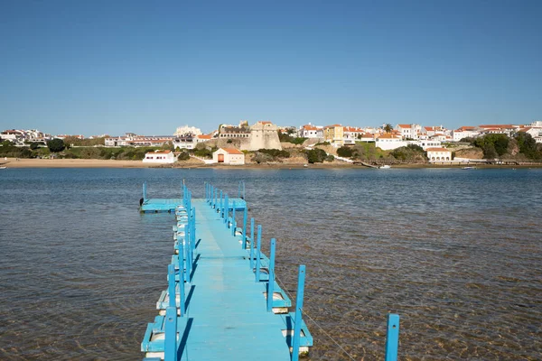 Vila Nova Milfontes Beach Pier Portugal — Stockfoto