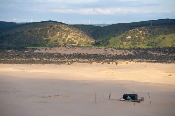 Houten Schuurbar Aan Het Strand Praia Bordeira Costa Vicentina Portugal — Stockfoto