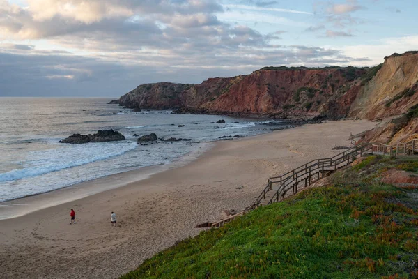 Stranden Praia Amado Vid Solnedgången Costa Vicentina Portugal — Stockfoto
