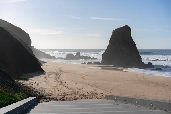 Stranden Praia Santa Cruz Portugal — Stockfoto