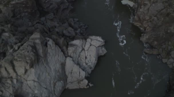 Vista Aérea Del Dron Cascada Pulo Lobo Alentejo Portugal — Vídeo de stock