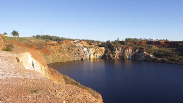 Opuštěné Doly Mina Sao Domingos Alentejo Portugalsko — Stock video