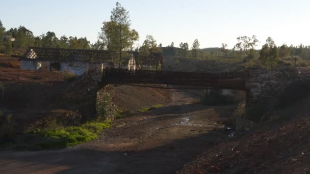 Opuszczone Kopalnie Mina Sao Domingos Alentejo Portugal — Wideo stockowe