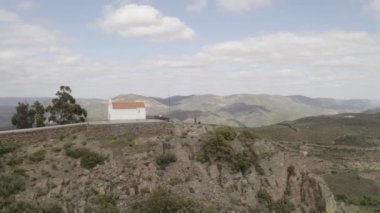 Castelo Melhor drone view from miradouro de Sao Gabriel viewpoint