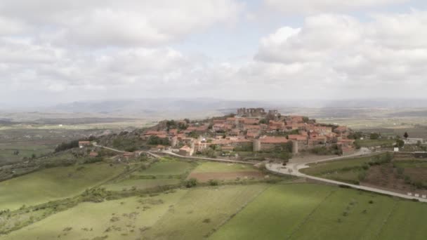 Vista Aérea Del Dron Castelo Rodrigo Portugal — Vídeos de Stock