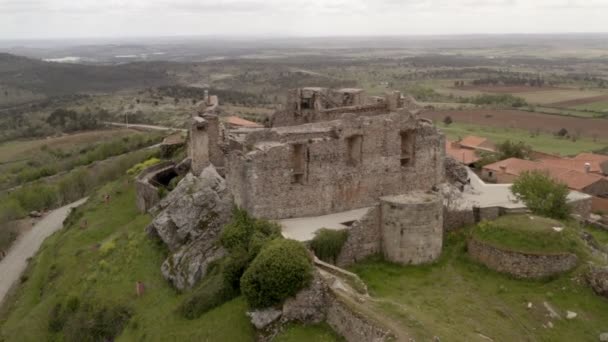 Castelo Rodrigo Drón Légi Felvétel Portugáliában — Stock videók