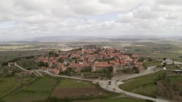 Castelo Rodrigo Drone Luchtfoto Portugal — Stockvideo