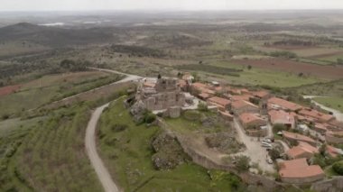 Castelo Rodrigo drone aerial view, in Portugal