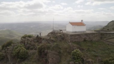 Castelo Melhor drone view from miradouro de Sao Gabriel viewpoint