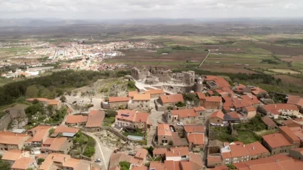 Castelo Rodrigo Drone Aerial View Portugal — ストック動画