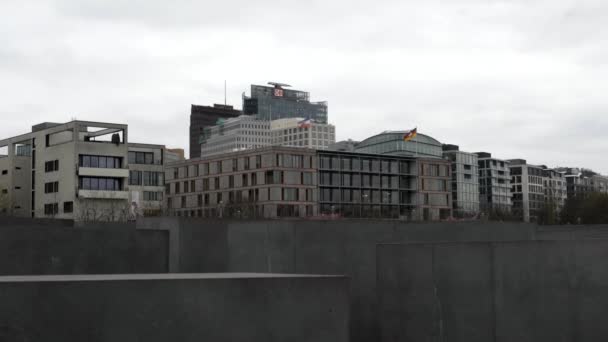 Minnesmärke Över Europas Mördade Judar Berlin — Stockvideo