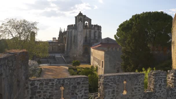 Tomar Portekiz Deki Cristo Cristo Manastırı — Stok video