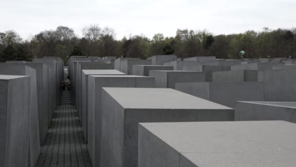 Monumento Los Judíos Asesinados Europa Berlín — Vídeo de stock