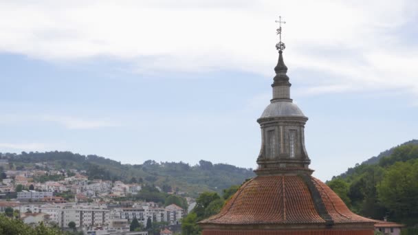 Amarante Igreja Sao Goncalo Kyrktorn Portugal — Stockvideo