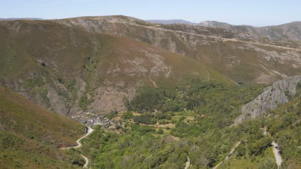 Wioska Aldeia Pena Arouca Serra Freita Portugalia — Wideo stockowe