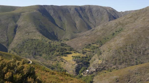 Drave Dorf Arouca Serra Freita Berg Portugal — Stockvideo