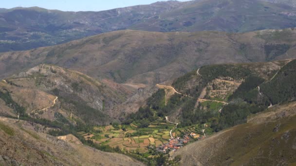 Covas Monte Dorf Arouca Serra Freita Berg Portugal — Stockvideo