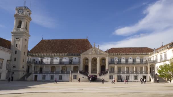 Portugália Coimbra Egyetem — Stock videók