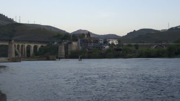 葡萄牙的Peso Regua Douro River — 图库视频影像