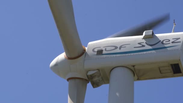 葡萄牙Fafe景观中的风力涡轮机可再生能源 — 图库视频影像