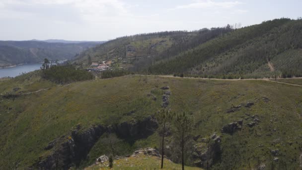 Castelo Bode Albufeira Represa Lago Paisagem Portugal — Vídeo de Stock