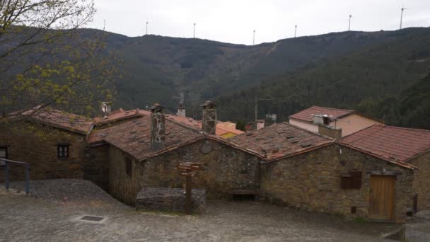 Casas Tradicionais Xisto Aldeia Gondramaz Portugal — Vídeo de Stock