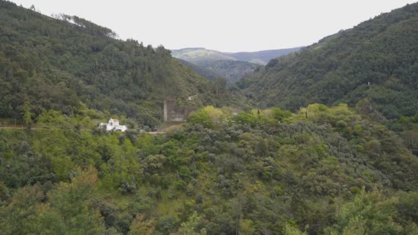 Utsikt Över Lousa Slott Portugal — Stockvideo