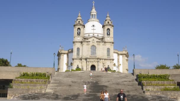 Santuario Sameiro Menedék Bragában Portugáliában — Stock videók