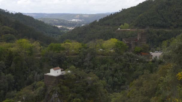 Άποψη Του Κάστρου Της Λούσας Στην Πορτογαλία — Αρχείο Βίντεο