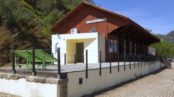 Dworzec Kolejowy Regionie Winiarskim Ferradosa Portugalia — Wideo stockowe