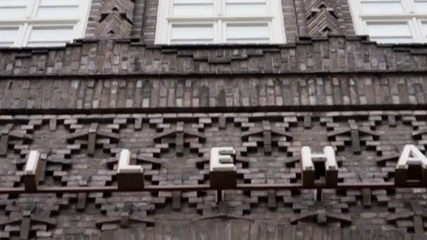Chilehaus Chile Dom Biurowy Hamburgu — Wideo stockowe