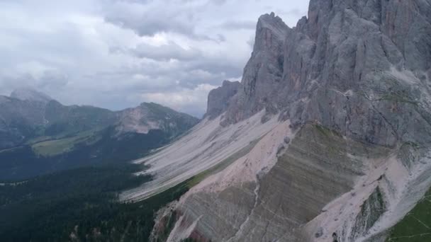 Drohnenvideo Von Santa Magdalena Maddalena Val Funes Den Dolomiten Italienische — Stockvideo