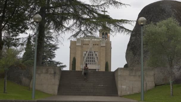 Ιερό Santuario Penha Στο Guimaraes Πορτογαλία — Αρχείο Βίντεο