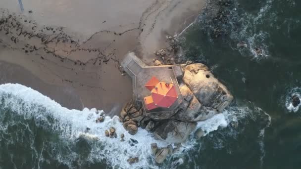 Capela Senhor Pedra Schönste Kapellen Drohnen Luftaufnahme Von Oben Einem — Stockvideo