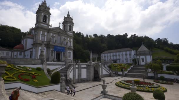 Santuario Bom Jesus Santuario Braga Portogallo — Video Stock