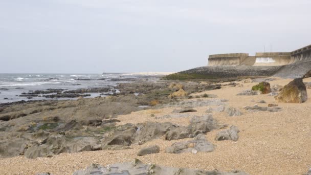 Playa Praia Granja Portuga — Vídeo de stock