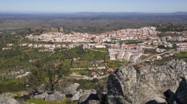 Serra de Sao Mamede dağlarından Portekiz, Alentejo 'da Castelo de Vide