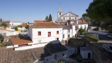 Portekiz, Alentejo 'daki şatonun içindeki Vila Vicosa binaları