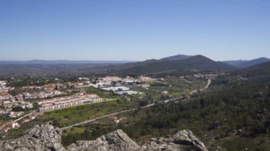 Serra de Sao Mamede dağlarından Portekiz, Alentejo 'da Castelo de Vide
