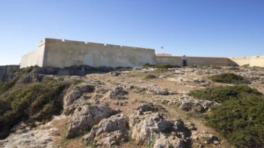 Portekiz 'deki Fortaleza de Sagres Kalesi
