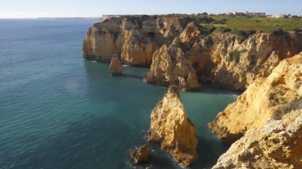 Ponta Piedade Lagos Portugal — Stockvideo